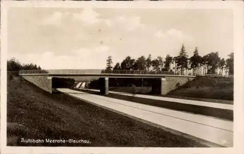 Ak Meerane in Sachsen, Autobahn nach Glauchau