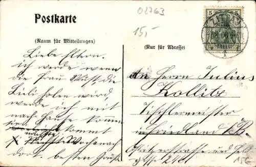 Ak Zittau in Sachsen, Gasthaus Walhalla, Inh. Fr. Stecker