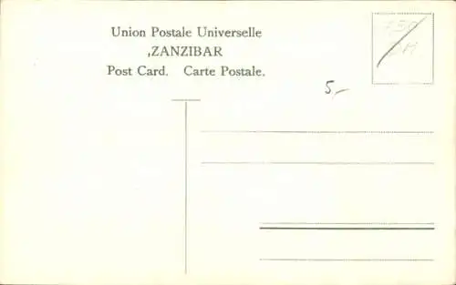 Briefmarken Wappen Ak Zanzibar, Poste Francaise