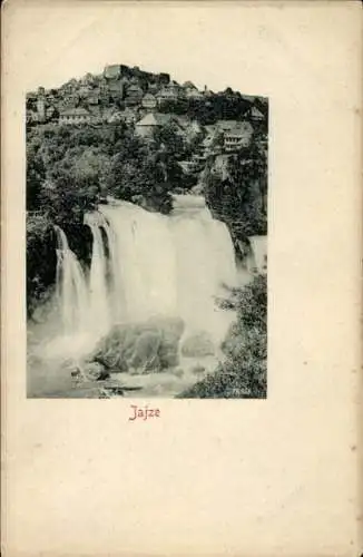 Ak Jajce Bosnien Herzegowina, Teilansicht, Wasserfall