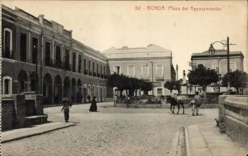 Ak Ronda Andalusien Spanien, Plaza del Ayuntamiento