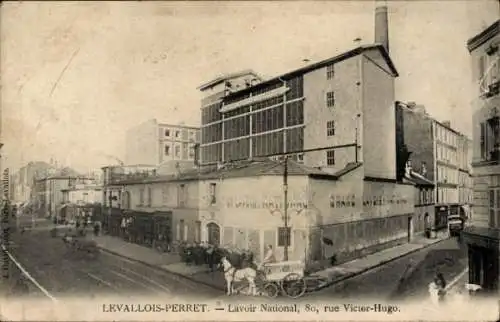 CPA Levallois-Perret Hauts-de-Seine, Lavoir National, 80 Rue Victor-Hugo