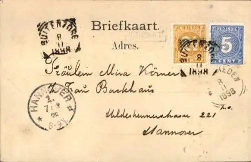 Ak Buitenzorg Bogor Java Indonesien, Vulkan Salak, Brücke Batoe Toelis, Fluss, Dschungel