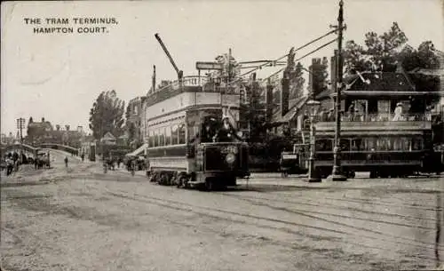 Ak London, The Tram Terminus, Hampton Court