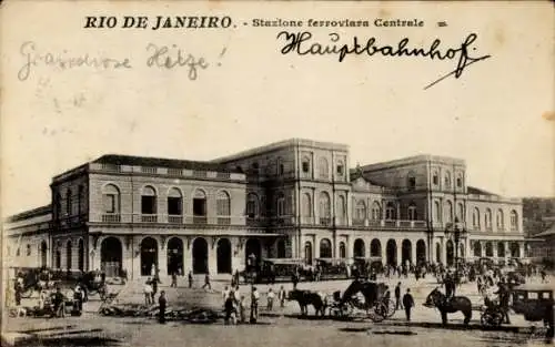 Ak Rio de Janeiro Brasilien, Hauptbahnhof