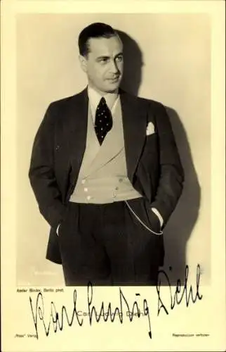 Ak Schauspieler Karl Ludwig Diehl, Portrait