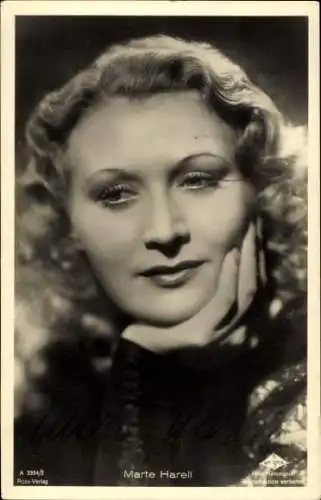 Ak Schauspielerin Marte Harell, Portrait