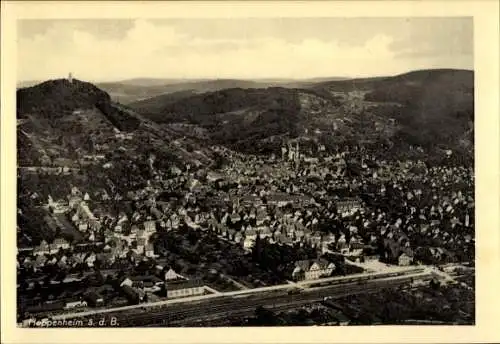 Ak Heppenheim an der Bergstraße, Fliegeraufnahme