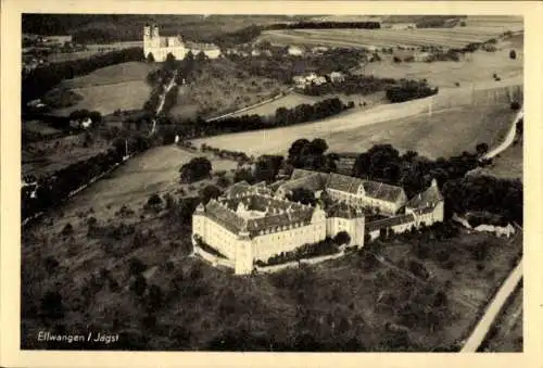 Ak Ellwangen an der Jagst Württemberg, Fliegeraufnahme