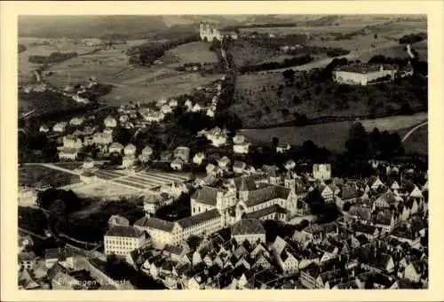 Ak Ellwangen an der Jagst Württemberg, Fliegeraufnahme