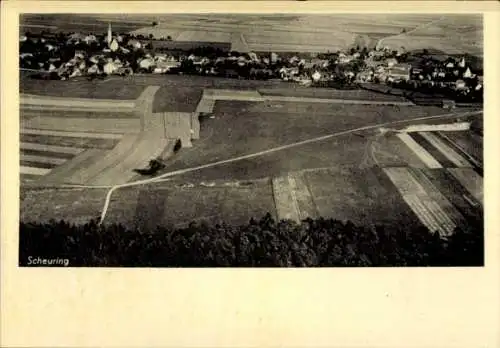 Ak Scheuring in Oberbayern, Fliegeraufnahme