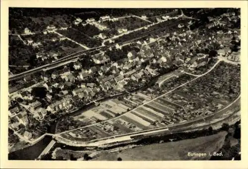 Ak Eutingen an der Enz Pforzheim Baden Württemberg, Fliegeraufnahme