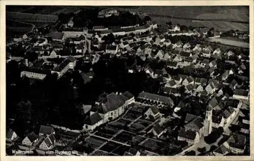 Ak Wallerstein in Schwaben, Fliegeraufnahme