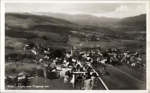 Ak Weiler Simmerberg im Allgäu, Fliegeraufnahme