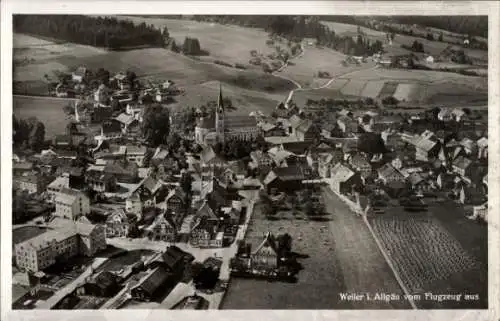Ak Weiler Simmerberg im Allgäu, Fliegeraufnahme