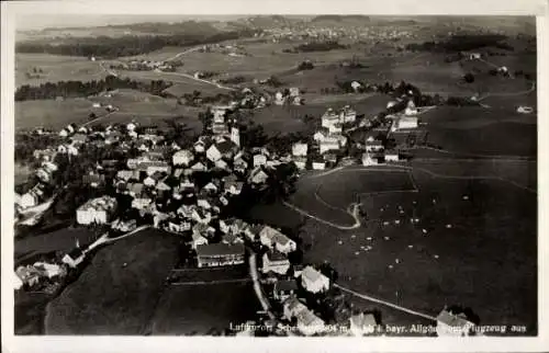 Ak Scheidegg im Allgäu Schwaben, Fliegeraufnahme