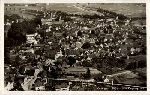 Ak Oettingen in Bayern, Fliegeraufnahme