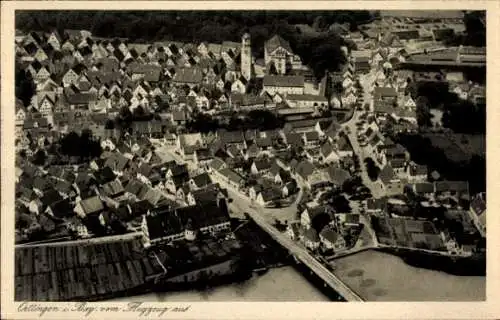 Ak Oettingen in Bayern, Fliegeraufnahme