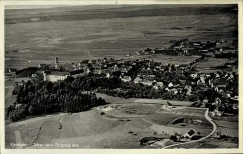 Ak Kirchheim in Schwaben Allgäu, Fliegeraufnahme