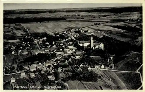 Ak Kirchheim in Schwaben Allgäu, Fliegeraufnahme