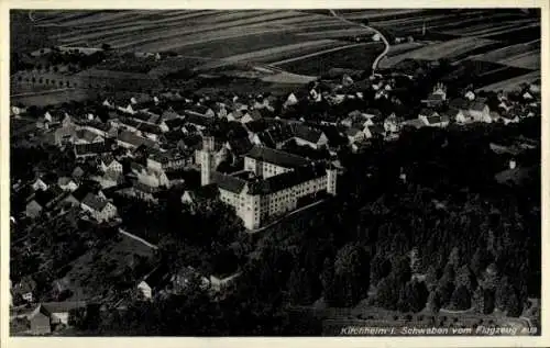 Ak Kirchheim in Schwaben Allgäu, Fliegeraufnahme