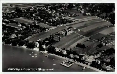 Ak Herrsching am Ammersee, Fliegeraufnahme