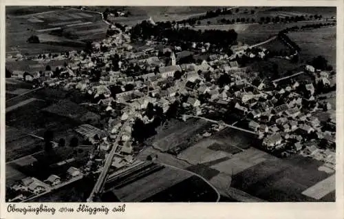 Ak Obergünzburg im Allgäu, Fliegeraufnahme