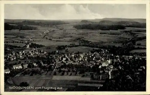 Ak Mögglingen im Ostalbkreis, Fliegeraufnahme