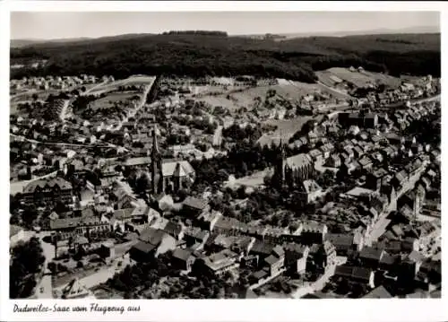 Ak Dudweiler Saarbrücken im Saarland, Fliegeraufnahme