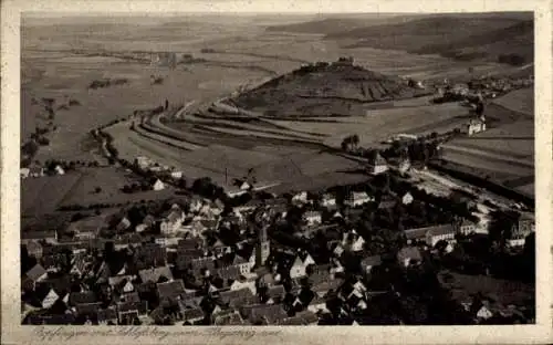 Ak Bopfingen im Ostalbkreis, Fliegeraufnahme, Schlossburg