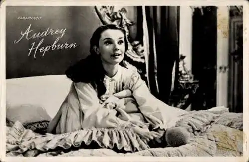 Ak Schauspielerin Audrey Hepburn, Film Roman Holiday