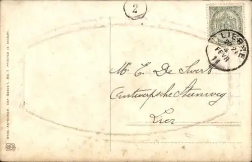 Präge Passepartout Ak Dampfer Kaiserin Auguste Victoria, HAPAG