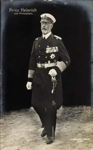 Ak Großadmiral Prinz Albert Wilhelm Heinrich von Preußen, Portrait, Uniform, Orden