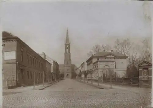 Original Foto Sagan in Schlesien (Woiwodschaft Lebus), Friedrich-Wilhelm-Str., Gnadenkirche, um 1900