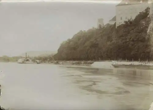 Original Foto Melk an der Donau, Niederösterreich, Partie an der Donau, um 1900