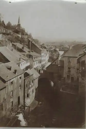 Original Foto Saarburg, Landkreis Trier-Saarburg, Rheinland-Pfalz, am Wasserfall, um 1900