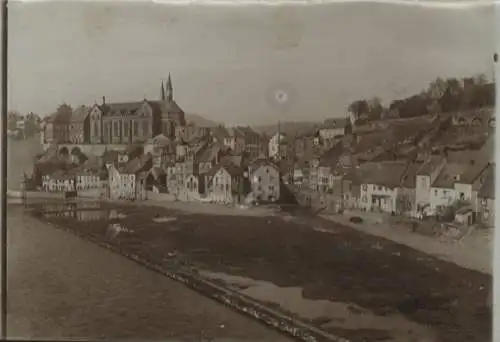 Original Foto Saarburg, Kreis Trier-Saarburg, Rheinland-Pfalz, Blick zur Laurentius Kirche, um 1900