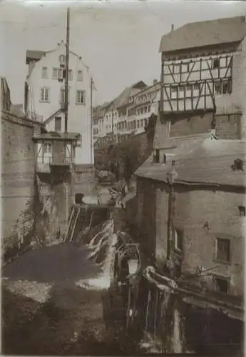 Original Foto Saarburg, Landkreis Trier-Saarburg, Rheinland-Pfalz, Wasserfall, um 1900