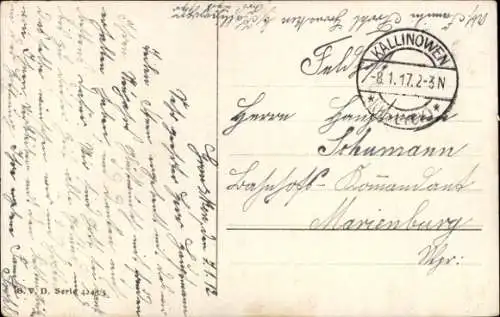 Ak Gedicht, Ein Heldengraben, Georg Dennler