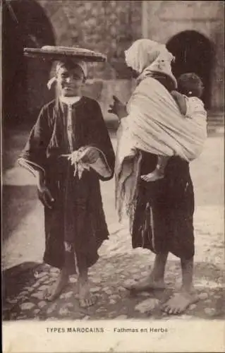 CPA Maroc, Fathmas en Herbe