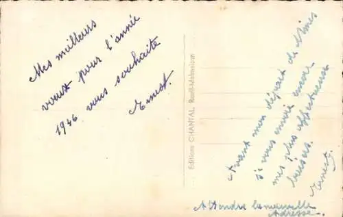 Ak Glückwunsch Neujahr, Liebespaar, Kuss