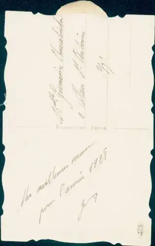 Künstler Ak Glückwunsch Neujahr, Kind in Matrosen-Uniform