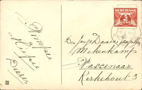 Ak Glückwunsch Neujahr, Schlitten, Kinder