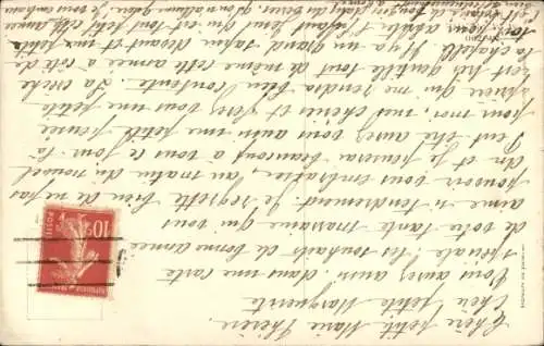 Litho Glückwunsch Neujahr, Mädchen