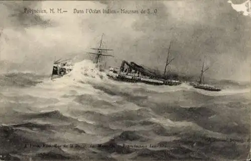 CPA Polynésien, Messageries Maritimes, Mousson