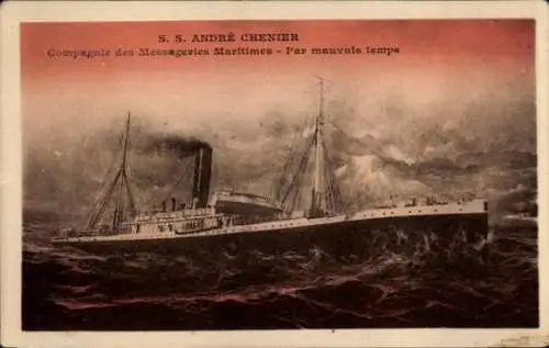 CPA Messageries Maritimes, SS Andre Chenier