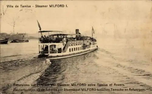 CPA Ville de Tamise, Steamer Wilford I