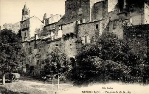 Ak Cordes Tarn, Promenade de la Lice