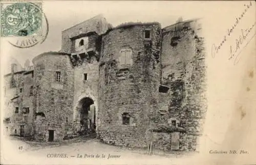 Ak Cordes sur Ciel Tarn,  La Porte de la Jeanne