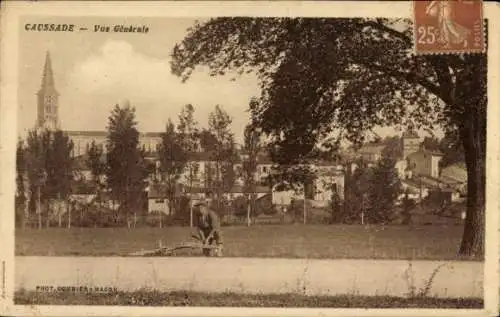 Ak Caussade Tarn et Garonne, vue generale
